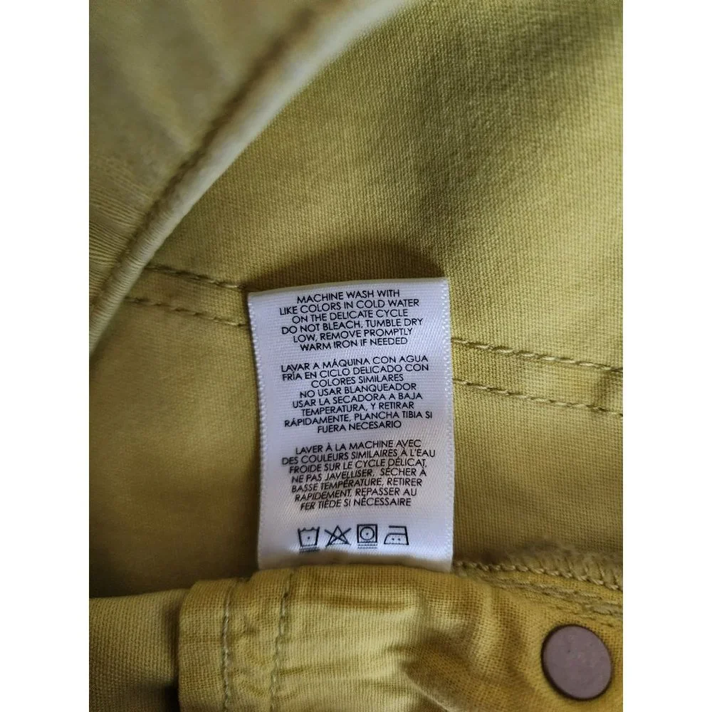 CAbi Women's Cotton Stretch Skinny‎ Denim Jeans Citron, Happy Yellow Size 4 - Picture 4 of 6